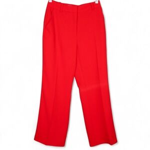 Little Moon Red High Waist Wide Leg Career Dress Pants Size 2